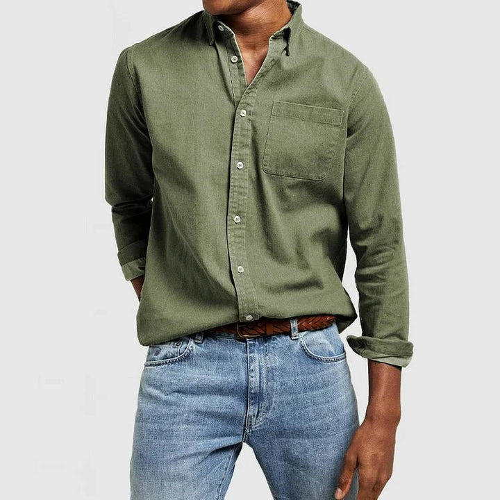 Callum | Men’s Breathable Cotton-Blend Relaxed Casual Shirt