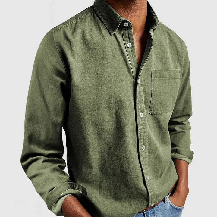 Callum | Men’s Breathable Cotton-Blend Relaxed Casual Shirt