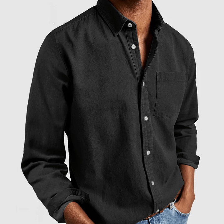 Callum | Men’s Breathable Cotton-Blend Relaxed Casual Shirt