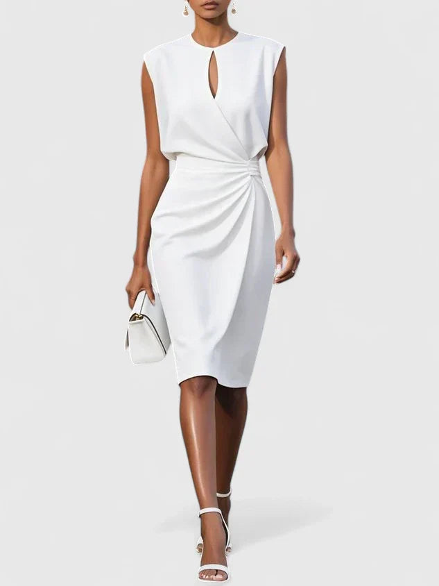 Serenavine | Sleek Draped Women’s Midi Dress