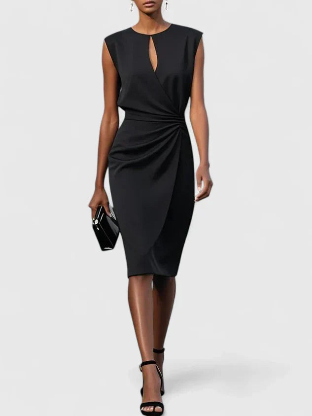 Serenavine | Sleek Draped Women’s Midi Dress