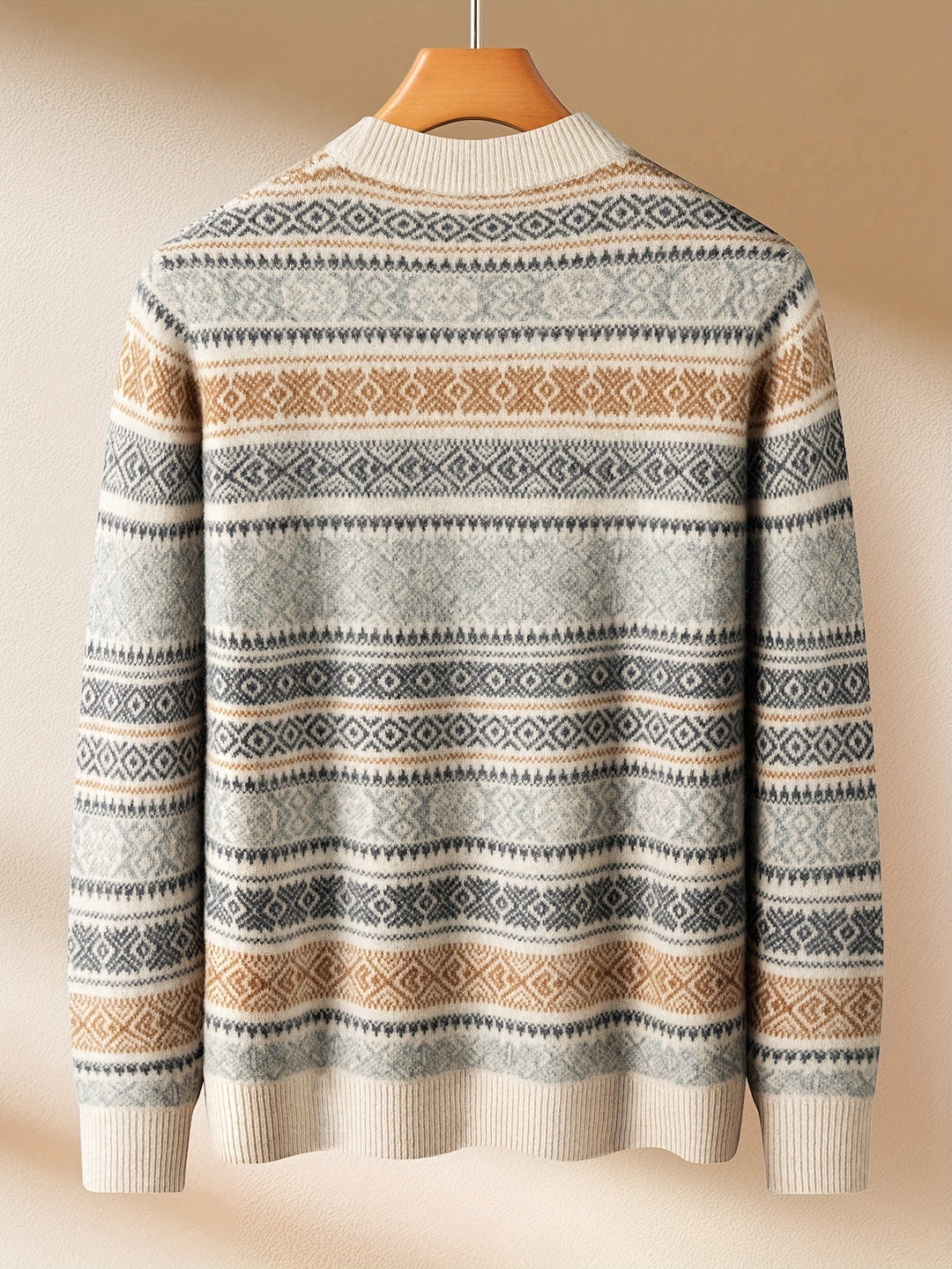 Patterned Crew Neck Men’s Sweater