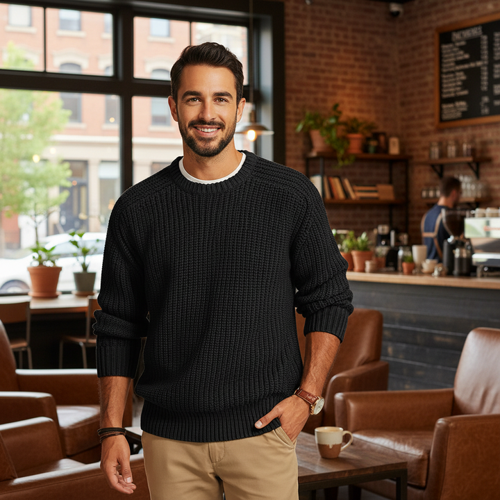 Men’s Chunky Knit Crewneck Sweater