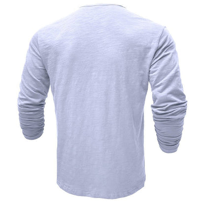 Hayes | Men's Lightweight Cotton Henley – Long Sleeve