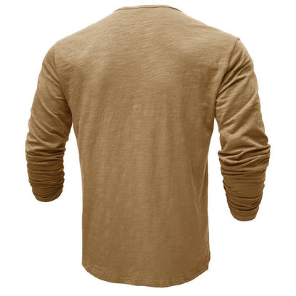 Hayes | Men's Lightweight Cotton Henley – Long Sleeve