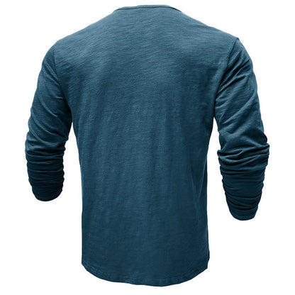 Hayes | Men's Lightweight Cotton Henley – Long Sleeve