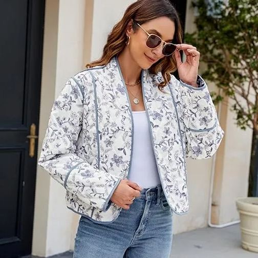 Helena | Women’s Quilted Floral Light Jacket