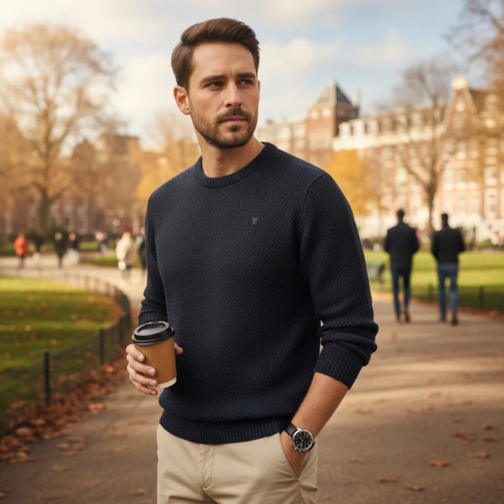 Textured Knit Men’s Sweater