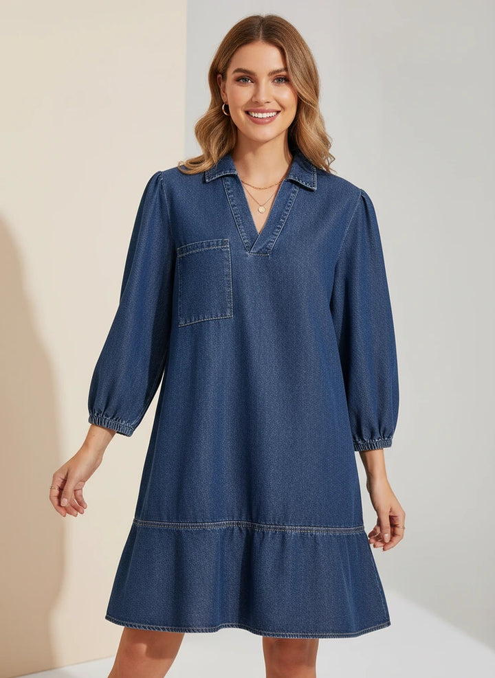 Elisoria | Casual Denim Shirt Dress