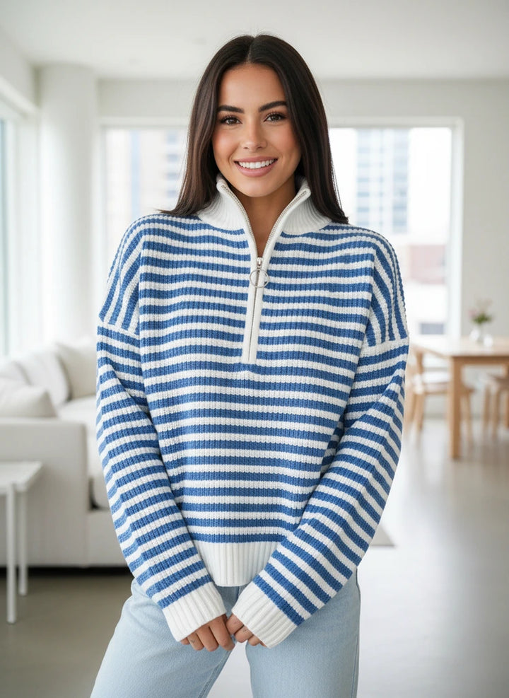 Marinne | Half-Zip Knit Pullover