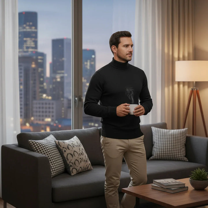 Modern Turtleneck Knit Sweater