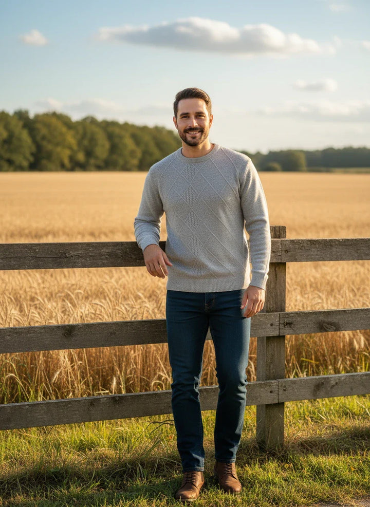Textured Knit Men’s Sweater