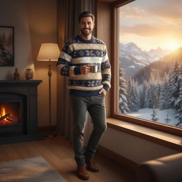 Men’s Patterned Knit Sweater