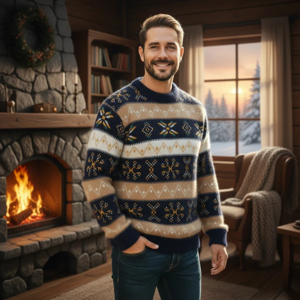 Men’s Patterned Knit Sweater