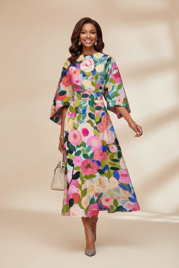 Serelinne | Women’s Bold Statement Midi Dress