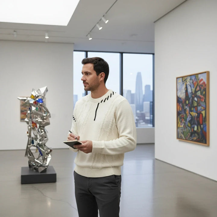 Textured Stitch Crew-Neck Men’s Sweater