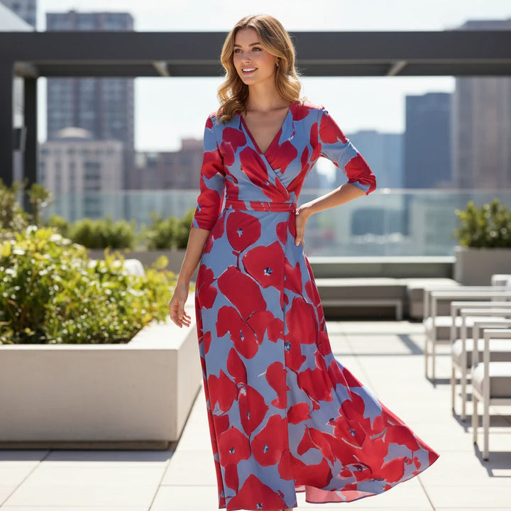Floral Wrap Maxi Dress