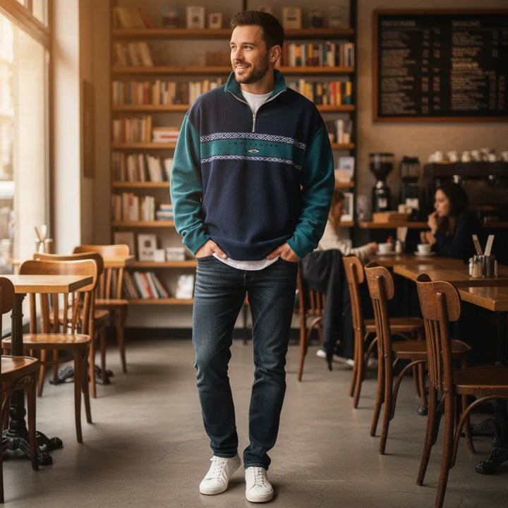 Men’s Retro Half-Zip Sweater