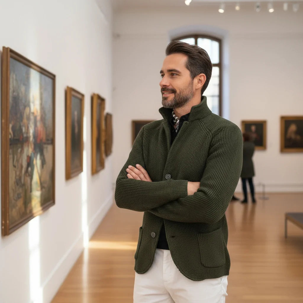 Men’s Button-Up Knit Cardigan