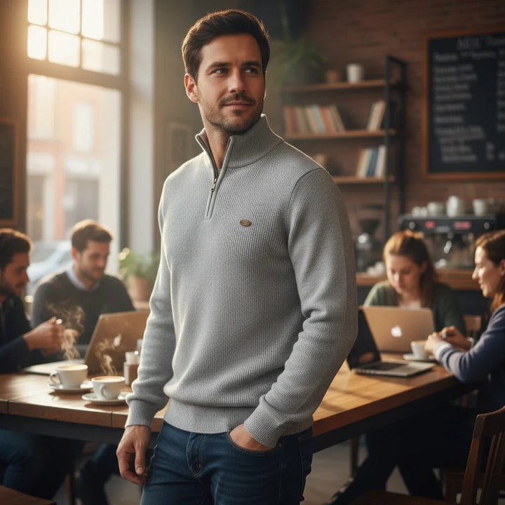 Men’s Half-Zip Knit Sweater