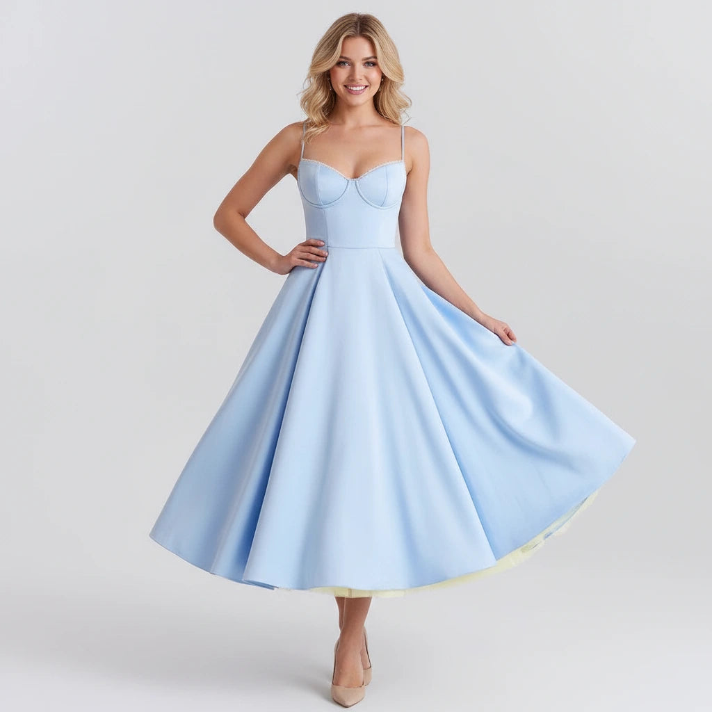 Amaristelle | Elegant Bustier Women’s Midi Dress