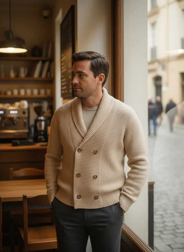 Shawl Collar Knit Cardigan