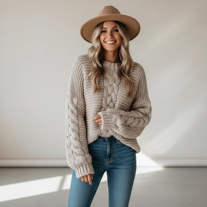 Rhosyn | Chunky Cable-Knit Sweater