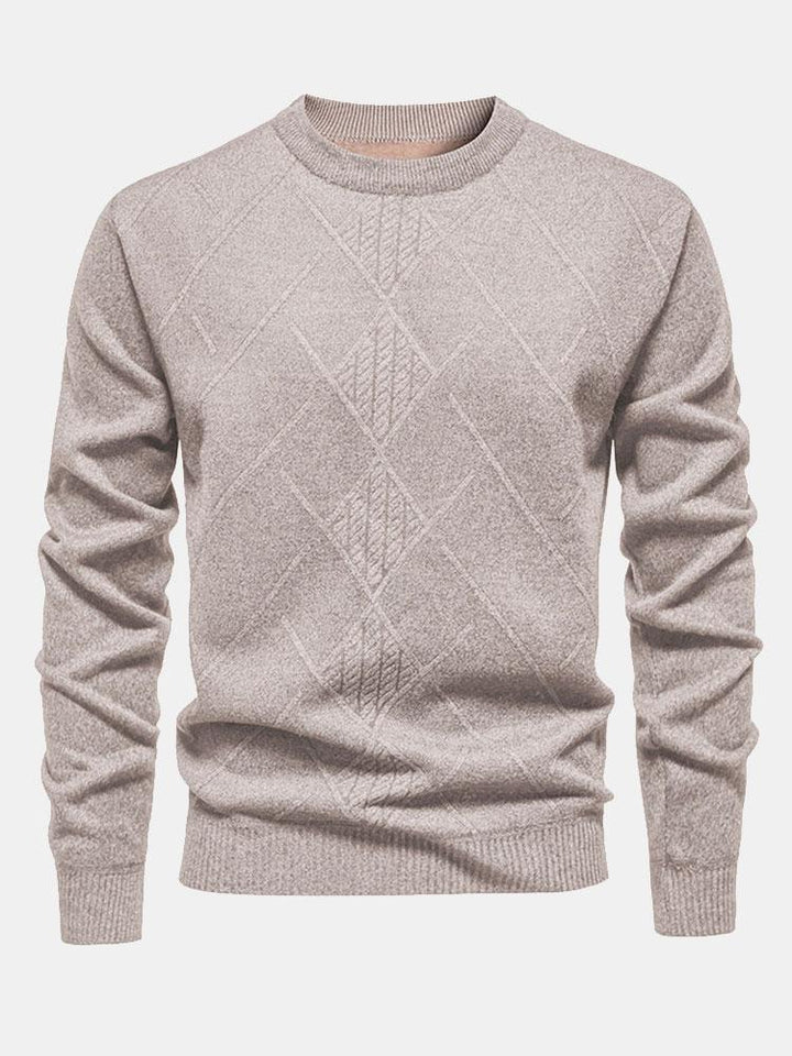 Textured Knit Men’s Sweater