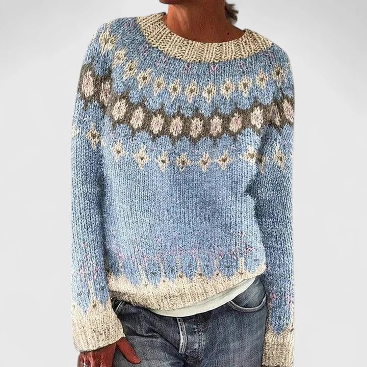 Lyra | Nordic Pattern Knit Sweater