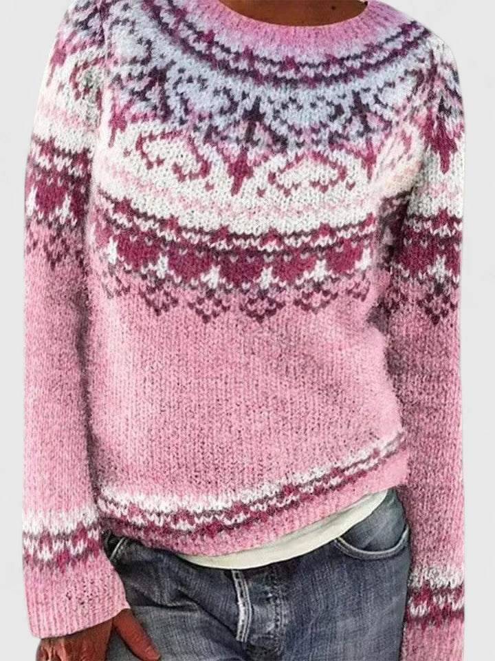 Lyra | Nordic Pattern Knit Sweater