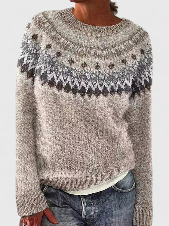 Lyra | Nordic Pattern Knit Sweater