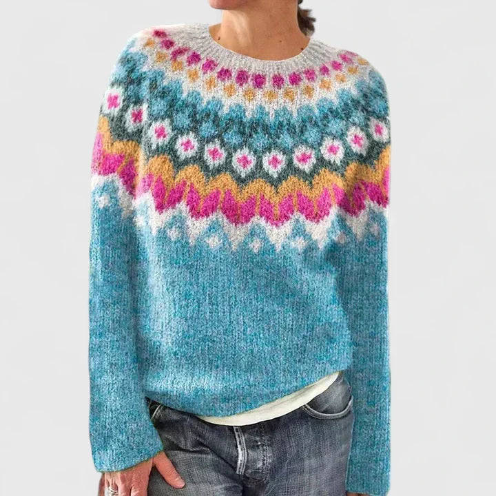 Lyra | Nordic Pattern Knit Sweater