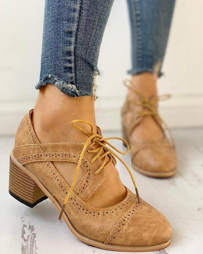Women’s Lace-Up T-Strap Heels