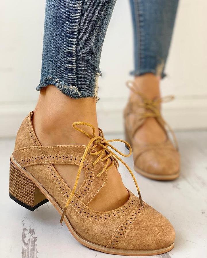 Women’s Lace-Up T-Strap Heels