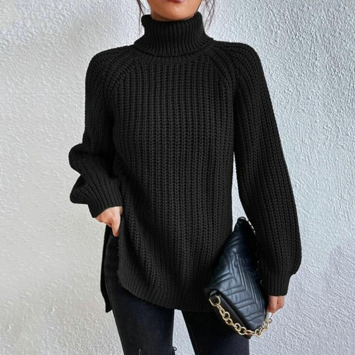 Maelis | Classic Waffle Turtleneck Sweater