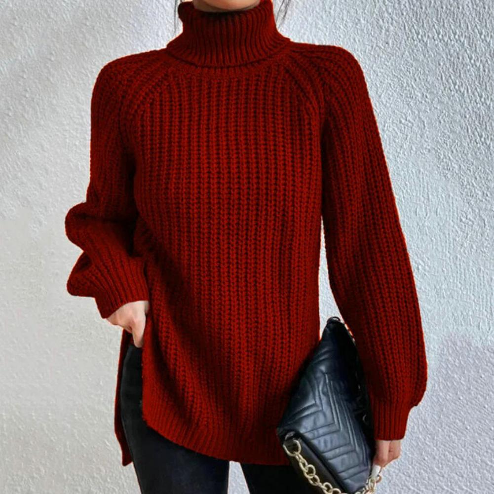 Maelis | Classic Waffle Turtleneck Sweater