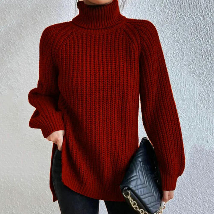 Maelis | Classic Waffle Turtleneck Sweater