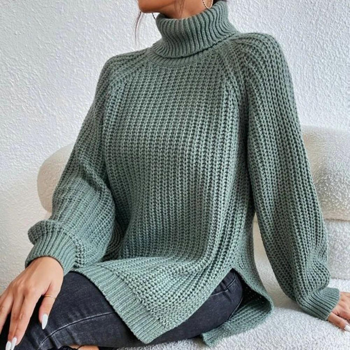 Maelis | Classic Waffle Turtleneck Sweater