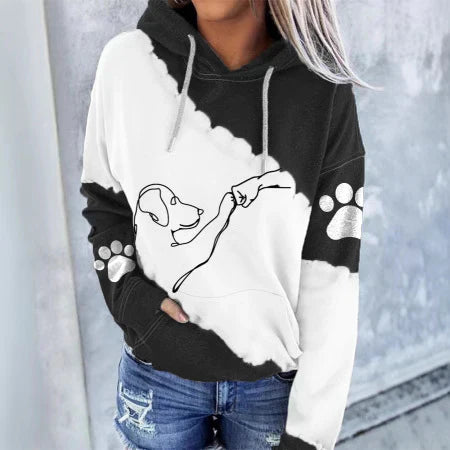 Riley | Casual Dog Print Hoodie