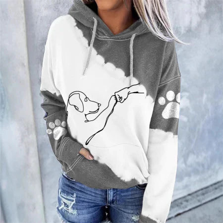 Riley | Casual Dog Print Hoodie
