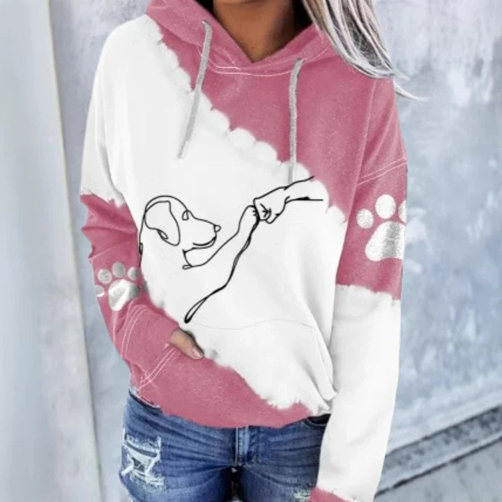 Riley | Casual Dog Print Hoodie