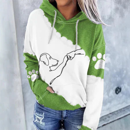 Riley | Casual Dog Print Hoodie