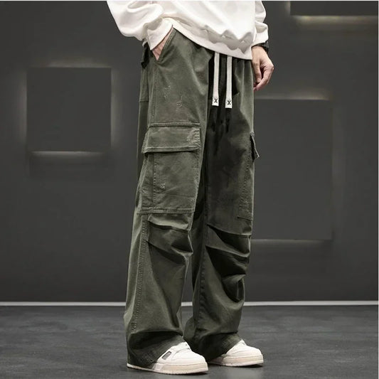 Silas | Men's Lightweight Wide-Leg Cargo Pants