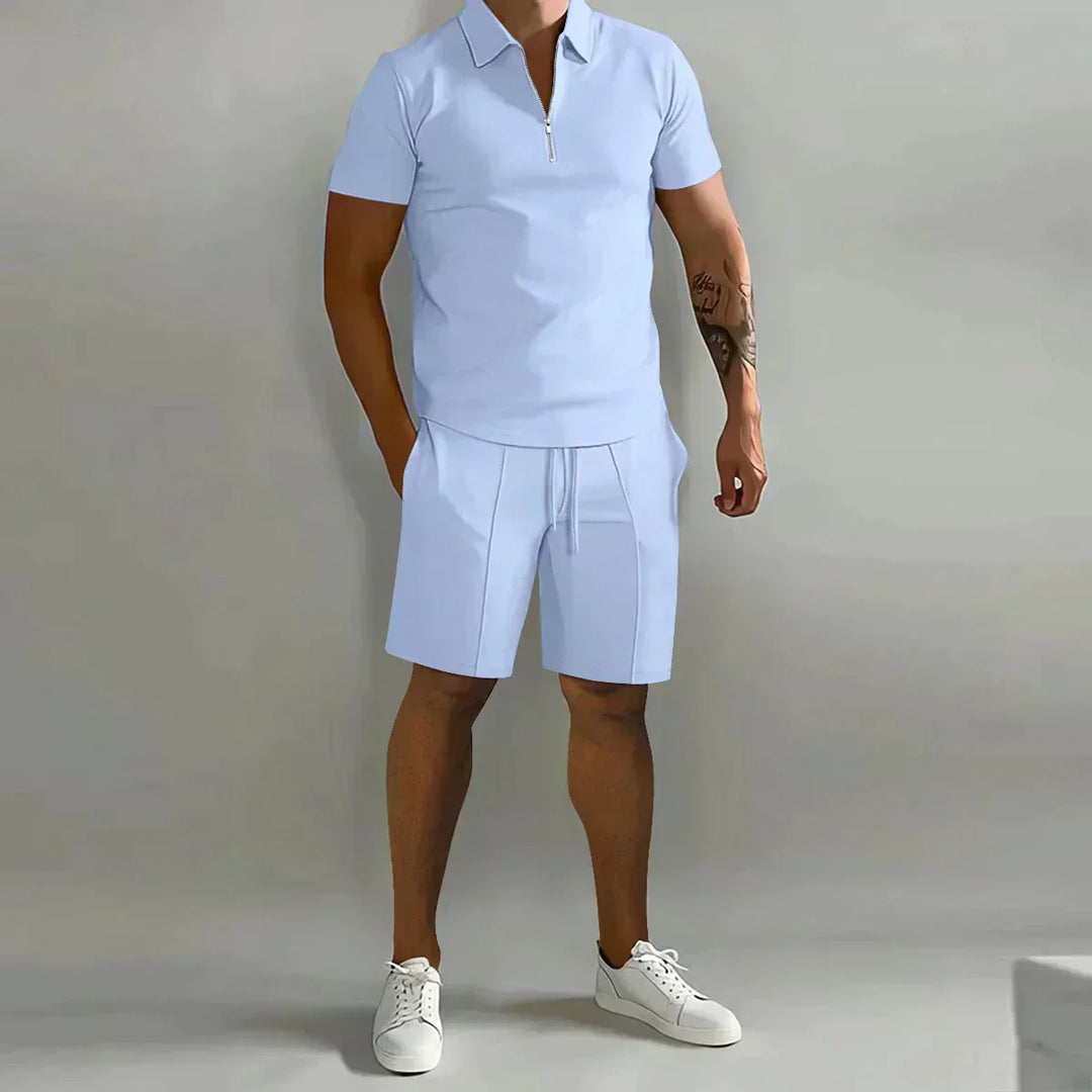 Hayes | Men’s Quarter-Zip Polo &amp; Shorts Co-ord Set