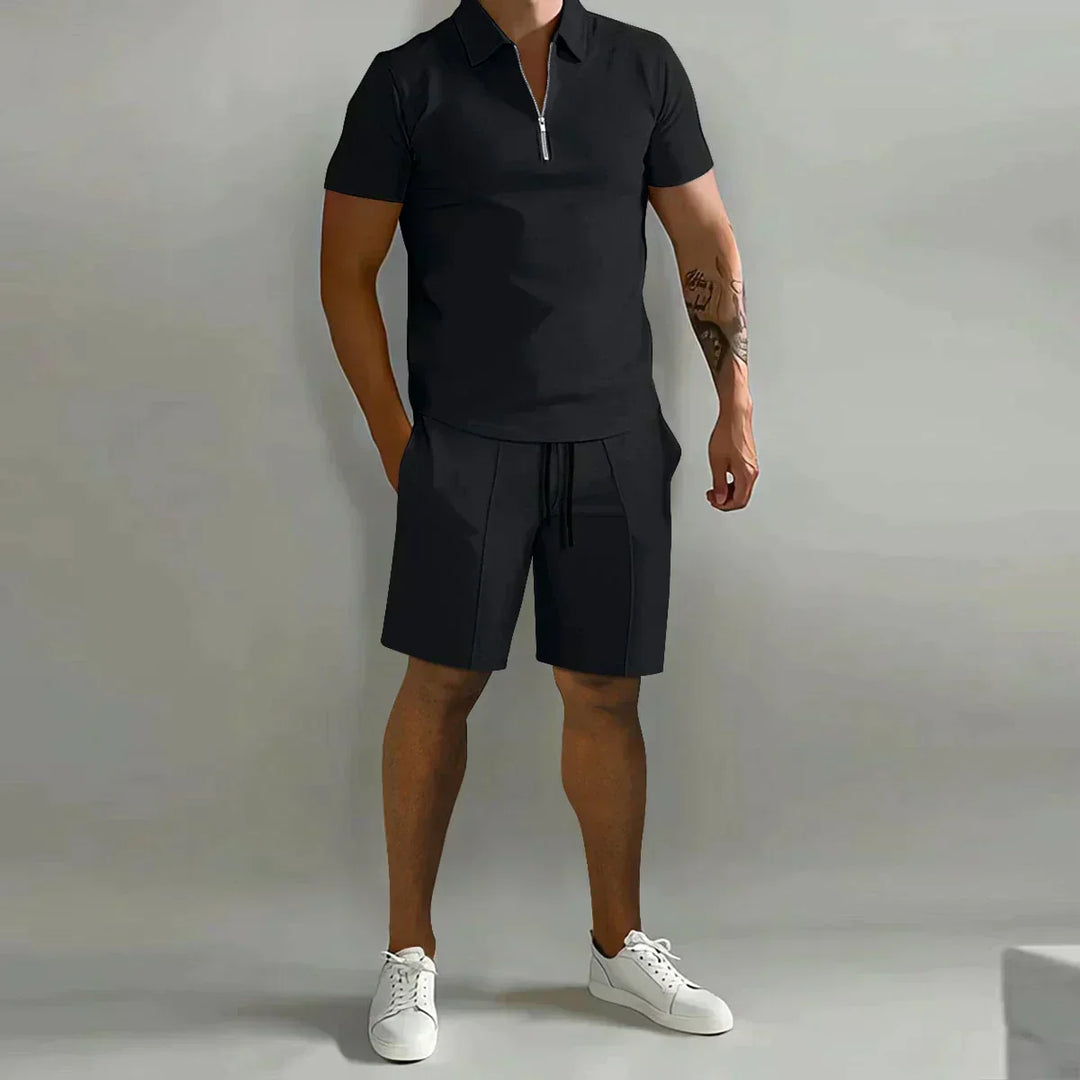 Hayes | Men’s Quarter-Zip Polo &amp; Shorts Co-ord Set