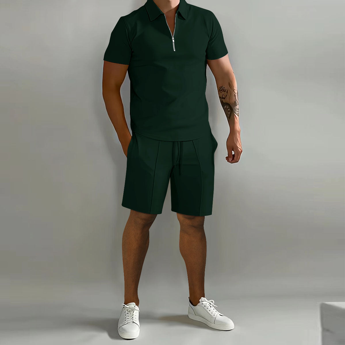 Hayes | Men’s Quarter-Zip Polo & Shorts Co-ord Set