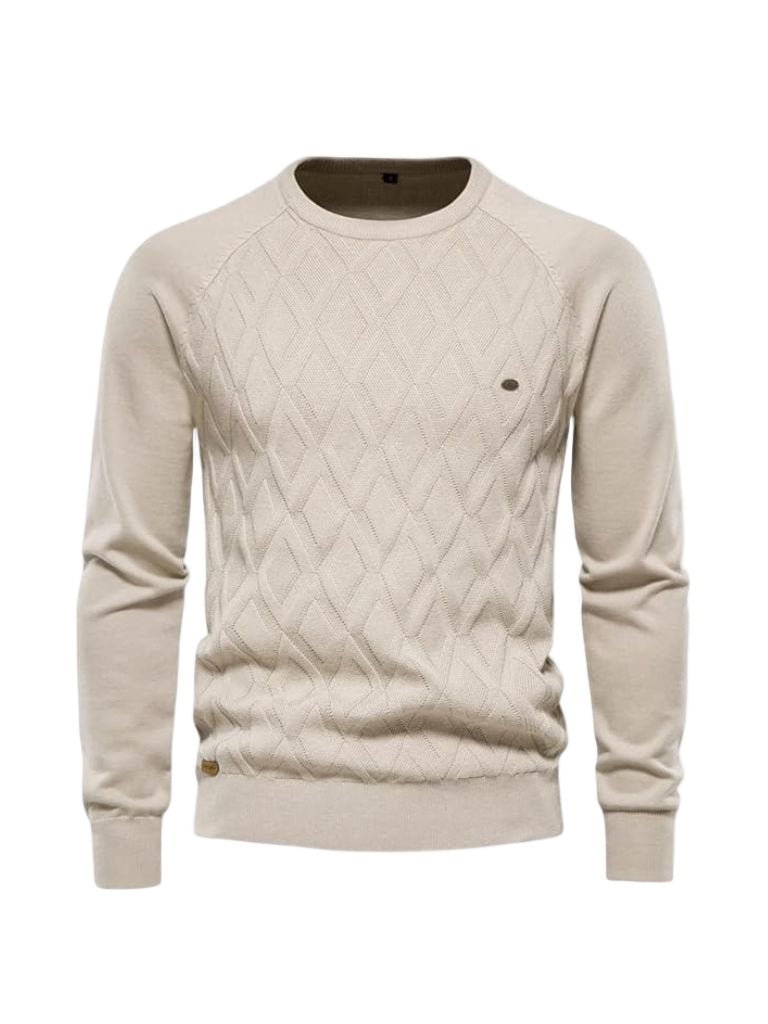 Diamond Knit Crewneck Sweater