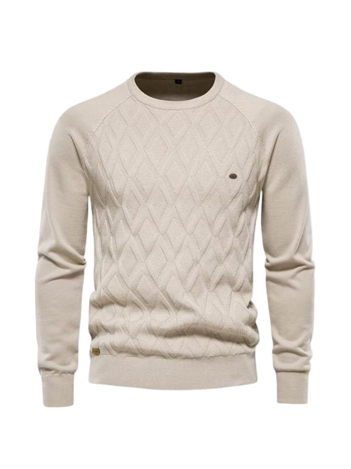 Diamond Knit Crewneck Sweater
