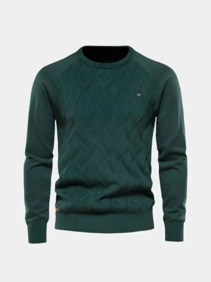 Diamond Knit Crewneck Sweater