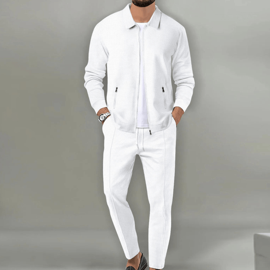 Koda | Men’s Waffle-Knit Zip-Up Jacket & Trousers Set